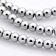 Round Non-magnetic Synthetic Hematite Beads Strands(G-P061-68-3mm)-1