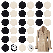 Elite 40Pcs 2 Colors Aluminum Buttons, with Cotton Cloth,  Cotton-padded Clothes Coat Down Jacket Buckle, Mixed Color, 19.5x8mm, Hole: 3mm, 20pcs/color(DIY-PH0008-67)