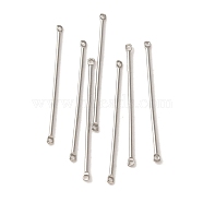 304 Stainless Steel Connector Charms, Bar Links, Stainless Steel Color, 35x2x1mm, Hole: 1mm(STAS-Q323-04G-P)