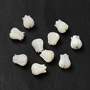 Natural Trochid Shell/Trochus Shell Beads, Flower, Seashell Color, 7x6mm, Hole: 1mm(BSHE-E026-03)