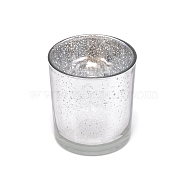 Glass Bottle Candle Holder, with Hollow out Pattern, Gainsboro, 80x74mm(GLAA-WH0029-11A)