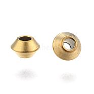 Flat Round Ion Plating(IP) 304 Stainless Steel Spacer Beads, Golden, 4x2mm, Hole: 1.2mm(STAS-M237-01)