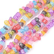 Synthetic Crackle Quartz Chips Beads Strands, Mixed Color, 5~8x5~8mm, Hole: 1mm, about 32 inch(X-G-L154-24)