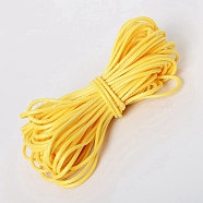 Waxed Polyester Cord, Round, Gold, 1.5mm, 10m/bundle(YC-TAC0002-B-06)
