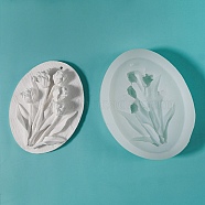 DIY Flower Pendant Silicone Molds, Resin Casting Molds, for UV Resin, Epoxy Resin Craft Making, Tulip, 119x93x23mm, Hole: 3mm(SIL-Z008-01A)