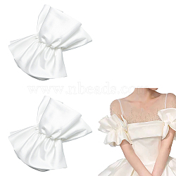 Polyester Detachable Puff Sleeves, for Wedding Bridal Dress Tulle Accessories, White, 253x310x50mm(DIY-WH0430-407)