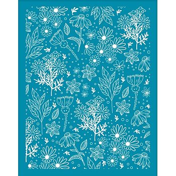 Silk Screen Printing Stencil, for Painting on Wood, DIY Decoration T-Shirt Fabric, Plants Pattern, 100x127mm