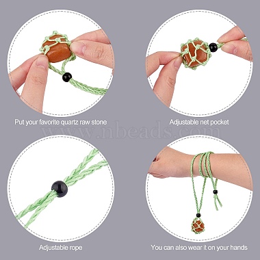 Braided Waxed Cotton Thread Cords Macrame Pouch Necklace Making(AJEW-SW00022-07)-3