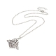 Alloy Moth Pendant Necklace(NJEW-G056-07AS)-3