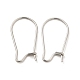 316 Surgical Stainless Steel Hoop Earrings Findings Kidney Ear Wires(X-STAS-E009-6)-1