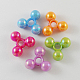 Opaque Plastic Tri Beads for Christmas Ornaments Making(SACR-R609-M)-1