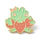 Strawberry & Frog Enamel Pin(JEWB-P008-C04)-1