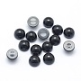 Half Round Black Agate Cabochons(X-G-P393-R02-4mm)