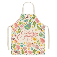 Easter Theme Flax Sleeveless Apron, with Double Shoulder Belt, Colorful, 700x600mm(PW-WG92721-10)