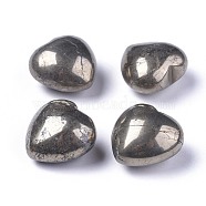 Natural Pyrite Heart Love Stone, Pocket Palm Stone for Reiki Balancing, 20x20x13~13.5mm(G-F659-B28)