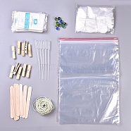 DIY Tie Dye Kit for Kids, with Tablecloth, Glass Beads, Gloves, Wooden Clips, Sealed Bags, Teardropping Pipettes, Stick and Cords, Mixed Color(DIY-TAC0007-09)