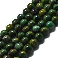 Natural African Jade Beads Strands, Round, 10mm, Hole: 1.2mm, about 37pcs/strand, 14.96''(38cm)(G-I356-A01-03)