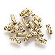 Tibetan Style Beads, Zinc Alloy Beads, Lead Free & Nickel Free & Cadmium Free, Antique Golden, 9.5x3.5mm, Hole: 1.5mm.(GLF0614Y-NF)