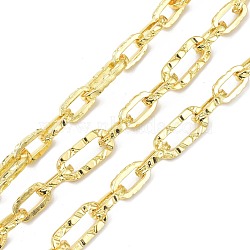Alloy Figaro Chain, with Spool, Long-Lasting Plated, Unwelded, Golden, 14~21x7.5~9x2.5mm, about 10.93 yards(10m)/roll(LCHA-D002-02G)