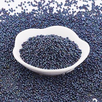 TOHO Japanese Seed Beads, Round, 11/0, (88) Metallic Cosmos, 2x1.5mm, Hole: 0.5mm, about 42000pcs/pound