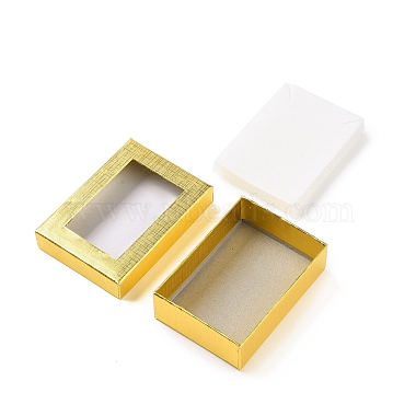 (vente de clôture défectueuse : légèrement concave et jaunissant) rectangle saint valentin présente des emballages en carton ensemble de bijoux boîtes avec fenêtre visible(CBOX-XCP0001-03)-3