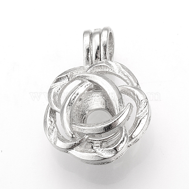 Platinum Flower Alloy Pendants