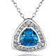 Real Platinum Plated Brass Cubic Zirconia Triangle Pendant Necklaces(NJEW-BB07872-P)-1