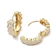 серьги-кольца из латуни с покрытием из настоящего золота 18к(EJEW-L268-015G-03)-2