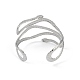 Snake Alloy Cuff Torque Bangles for Women(BJEW-K260-01P)-3