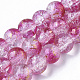 Transparent Spray Painted Crackle Glass Bead Strands(GLAA-N035-03C-A04)-1