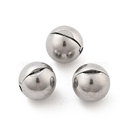 304 Stainless Steel European Style Clasps, Round, 10mm, Hole: 1.8mm(STAS-M112-04P-02)