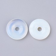 Opalite Pendants, Donut/Pi Disc, Donut Width: 12~12.5mm, 30~31x6~7mm, Hole: 6mm(G-F639-03D)