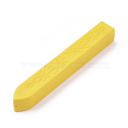 Sealing Wax Sticks Without Wicks, For Retro Vintage Wax Seal Stamp, Yellow, 90x12x11.5mm(DIY-WH0151-25)