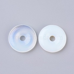 Opalite Pendants, Donut/Pi Disc, Donut Width: 12~12.5mm, 30~31x6~7mm, Hole: 6mm(G-F639-03D)