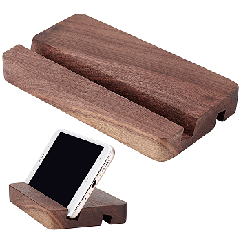 Walnut Mobile Phone Holders, Universal Portable Cell Phone Stand Holder, Coconut Brown, 8x14x1.95cm