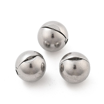 304 Stainless Steel European Style Clasps, Round, 10mm, Hole: 1.8mm