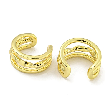 Brass Cuff Earrings for Women(EJEW-C104-045G)-2