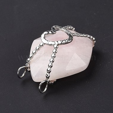 Natural Rose Quartz Pendants(G-C243-01P)-4