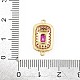 Brass Micro Pave Cubic Zirconia Connector Charms(CU-CBAAB9C-01G-03)-3