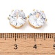 Brass Clear Cubic Zirconia Cabochons(STAS-M294-30A)-3