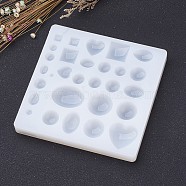 DIY Silicone Molds, Resin Casting Moulds, Jewelry Making DIY Tool For UV Resin, Epoxy Resin Jewelry Making, Square, White, 149x147x14mm(AJEW-P042-02)