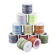 ARRICRAFT 12 Rolls 12 Colors Chinlon Cord, Round, Mixed Color, 0.8mm, about 54.68 Yards(50m)/roll, 1roll/color(OCOR-AR0001-18)