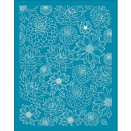 Silk Screen Printing Stencil, for Painting on Wood, DIY Decoration T-Shirt Fabric, Flower Pattern, 100x127mm(DIY-WH0341-079)