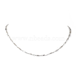 304 Stainless Steel Oval link Chain Necklaces, Stainless Steel Color, 17.95 inch(45.6cm)(NJEW-JN04745)