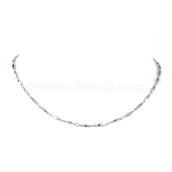 Non-Tarnish 304 Stainless Steel Oval link Chain Necklaces, Stainless Steel Color, 17.95 inch(45.6cm)(NJEW-JN04745)