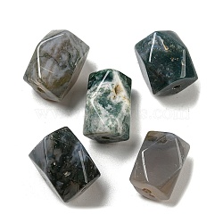 Natural Indian Agate Beads, Rectangle, Faceted, 17.5~20x12.5~15.5x12.5~15.5mm, Hole: 1.6mm(G-B070-08)