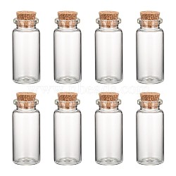 Glass Jar Bead Containers, Corked Bottles, Clear, 22x50mm, Capactiy: about 10ml(0.34 fl. oz)(CON-Q005)