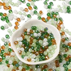 Glass Beads Strands, Faceted, Rondelle, Dark Sea Green, 6x5mm, Hole: 1mm, about 280pcs/60g(EGLA-A034-SM6mm-55)