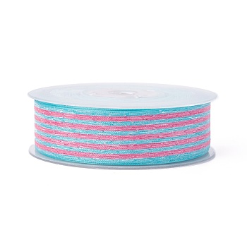 Polyester Ribbon, Striped Pattern, Plum, 1-1/2 inch(38mm), about 100yards/roll(91.44m/roll)