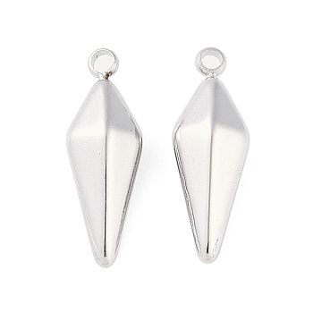 Non-Tarnish 304 Stainless Steel Pendants, Triangular Cone Charm, Stainless Steel Color, 17x6x4mm, Hole: 1.5mm